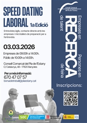 Prop d’un centenar de persones i 14 empreses, participen al primer Speed Dating Laboral del Consell Comarcal